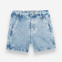 Bermuda jeans infantil de algodão azul
