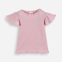 Blusa infantil com algodão e laço canelada rosa