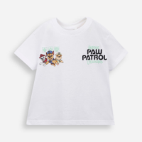 Camiseta infantil de algodão patrulha canina off white