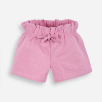 Short clochard infantil texturizado rosa