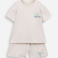Conjunto malha sunset spot bege