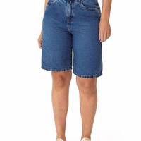 Bermuda jorts jeans cintura alta azul