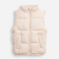 Colete puffer infantil bege