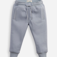 Calça de moletom infantil com cordão azul