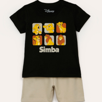 Conjunto infantil curto simba preto
