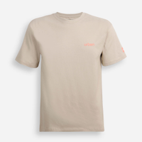 Camiseta de algodão juvenil manga curta urban bege
