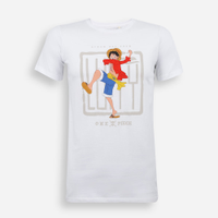Camiseta juvenil de algodão one piece off white
