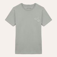 Camiseta de algodão juvenil skate azul