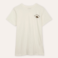 Camiseta de algodão juvenil manga curta california off white