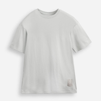 Camiseta juvenil de algodão manga curta cinza