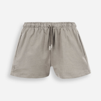 Short juvenil de moletinho cós elástico verde