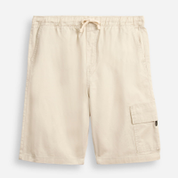 Bermuda juvenil baggy sarja cargo bege