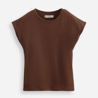 Camiseta juvenil manga curta marrom