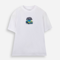 Camiseta comfort juvenil de algodão stranger things off white