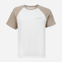 Camiseta raglan juvenil de algodão estampada off white