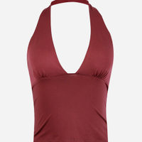 Top halterneck juvenil vinho