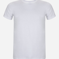 Camiseta juvenil de algodão manga curta off white