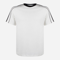 Camiseta comfort juvenil manga curta bicolor off white