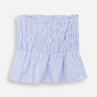 Blusa juvenil vichy azul