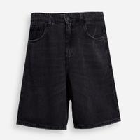 Bermuda juvenil baggy jeans preta