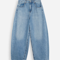 Calça jeans juvenil balloon azul