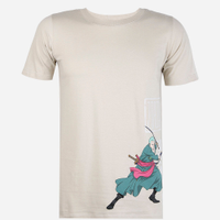 Camiseta juvenil de algodão manga curta one piece bege