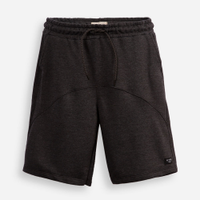 Short de moletom juvenil com recorte preto - cinza escuro