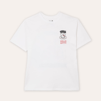 Camiseta oversized juvenil hello kitty off white