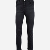 Calça slim juvenil jeans preta