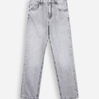 Calça mom juvenil jeans cinza