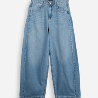 Calça jeans balloon juvenil azul