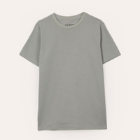 Camiseta de algodão juvenil texturizada manga curta azul