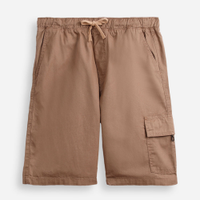 Bermuda juvenil baggy sarja cargo marrom