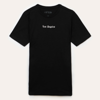 Camiseta juvenil manga curta los angeles preto