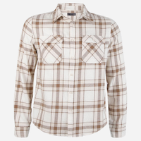 Camisa juvenil manga longa xadrez off white