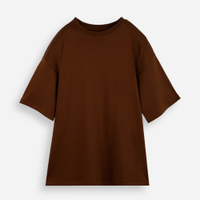 Camiseta juvenil de algodão peruano marrom