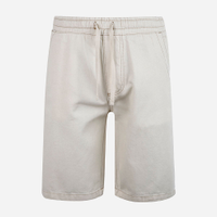 Bermuda juvenil de algodão com amarração off white