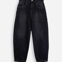 Calça balloon juvenil jeans preta