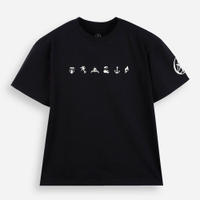 Camiseta juvenil de algodão katseye oversized preta