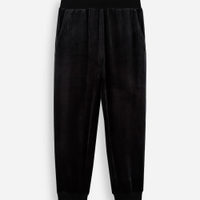 Calça juvenil jogger esportiva em plush preta