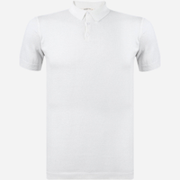 Polo juvenil de tricô com mangas curtas off white