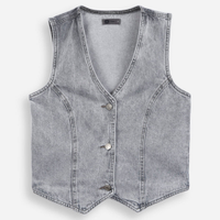 Colete juvenil classic jeans cinza