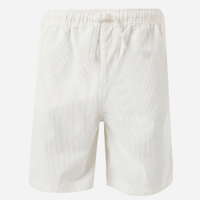 Bermuda juvenil em veludo cotelê off white