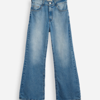 Calça flare juvenil jeans azul