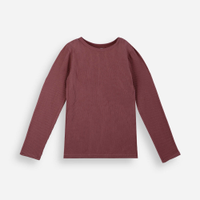 Blusa canelada infantil manga longa rosa