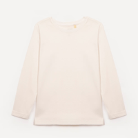Camiseta infantil de algodão manga longa off white