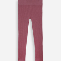Calça legging infantil de poliamida sem costura vinho