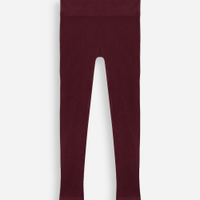 Calça legging infantil de poliamida sem costura vinho