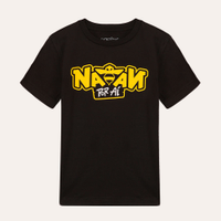 Camiseta de algodão infantil natan por ai preta