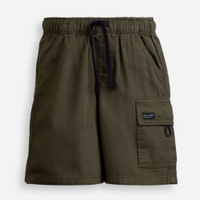 Bermuda cargo de sarja infantil - verde médio